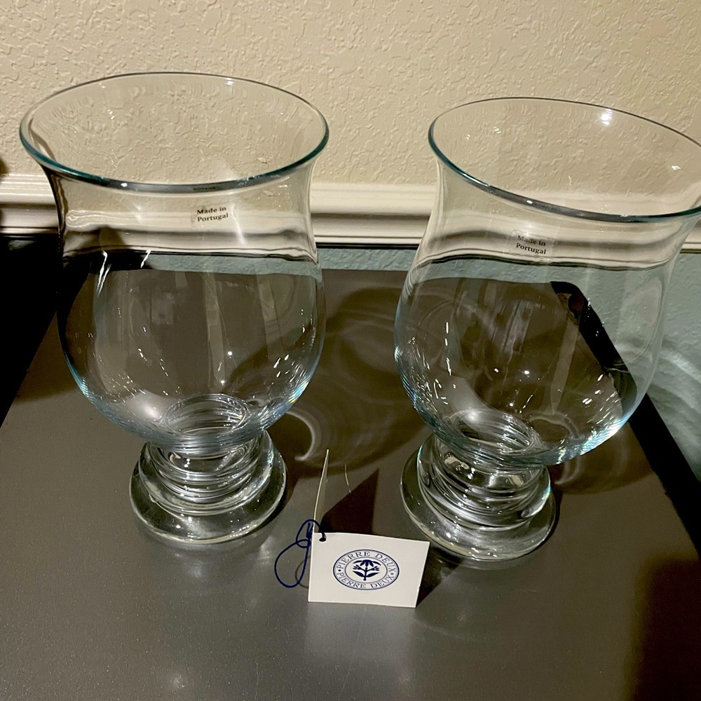 Elegant Clear Glass Hurricane Vases
